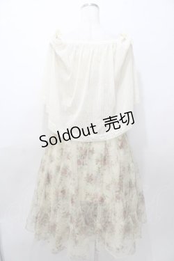 画像2: axes femme / 2wayバラ柄キャミワンピース  生成り Y-25-08-11-038-AX-OP-SZ-ZT105