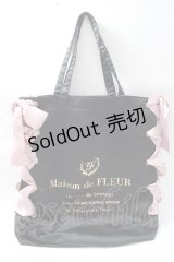 Maison de FLEUR / レースアップリボントートバッグ  黒 Y-25-08-11-005-LO-BG-SZ-ZY