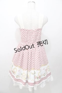 画像2: axes femme / ギンガム×花柄ワンピース  赤 Y-25-08-11-041-AX-OP-SZ-ZY