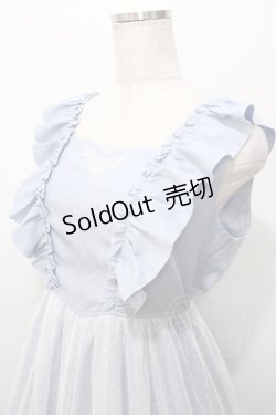 画像3: axes femme POETIQUE / トランプ刺繍エプロン風ワンピース M サックス Y-25-08-11-042-AX-OP-SZ-ZY