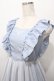 画像3: axes femme POETIQUE / トランプ刺繍エプロン風ワンピース M サックス Y-25-08-11-042-AX-OP-SZ-ZY (3)
