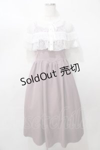 axes femme POETIQUE / レースケープ付キャミワンピース M ピンク Y-25-08-11-043-AX-OP-SZ-ZY
