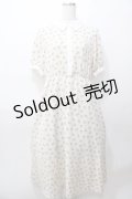 axes femme POETIQUE / ベアドットシャツ風ワンピース M 生成り Y-25-08-11-046-AX-OP-SZ-ZY