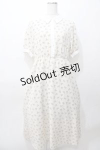axes femme POETIQUE / ベアドットシャツ風ワンピース M 生成り Y-25-08-11-046-AX-OP-SZ-ZY