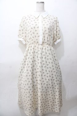画像1: axes femme POETIQUE / ベアドットシャツ風ワンピース M 生成り Y-25-08-11-046-AX-OP-SZ-ZY