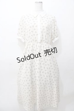 画像1: axes femme POETIQUE / ベアドットシャツ風ワンピース M 生成り Y-25-08-11-046-AX-OP-SZ-ZY