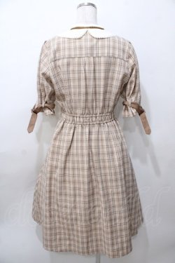画像2: axes femme POETIQUE / ベルトデザイン半袖ワンピース M 茶 Y-25-08-11-047-AX-OP-SZ-ZY