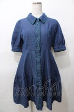 画像1: axes femme POETIQUE / ティアードデニムワンピース M インディゴ Y-25-08-11-048-AX-OP-SZ-ZH (1)