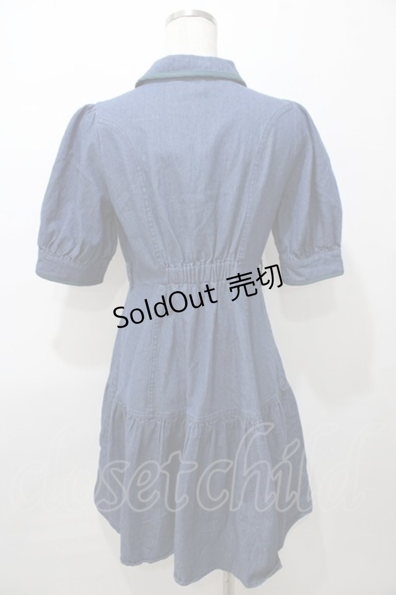 画像2: axes femme POETIQUE / ティアードデニムワンピース M インディゴ Y-25-08-11-048-AX-OP-SZ-ZH (2)