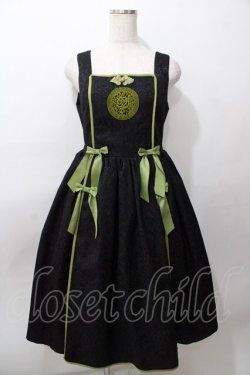 画像1: axes femme kawaii / 牡丹刺繍チャイナジャンスカ M 黒 Y-25-08-11-050-AX-OP-SZ-ZY