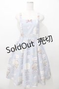 axes femme kawaii / 10thアニバーサリージャンパースカート M サックス Y-25-08-11-051-AX-OP-SZ-ZY