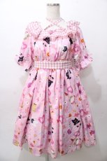画像1: axes femme Kawaii / ハッピーバカンス柄ワンピース M ピンク Y-25-08-11-056-AX-OP-SZ-ZH (1)