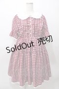 axes femme kawaii / ギンガムチェック柄ワンピース M 赤 Y-25-08-11-057-AX-OP-SZ-ZY
