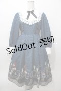 axes femme kawaii / 猫会ワンピース M 紺 Y-25-08-11-059-AX-OP-SZ-ZT477