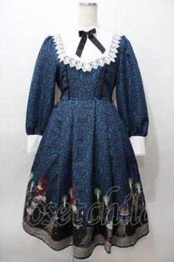 画像1: axes femme kawaii / 猫会ワンピース M 紺 Y-25-08-11-059-AX-OP-SZ-ZY