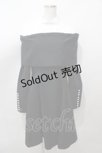 ATELIER BOZ / ジュリエッタミニワンピース  ブラック×ホワイト Y-25-08-11-061-EL-OP-SZ-ZY