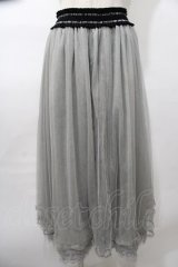 axes femme / ラメチュールスカート M グレー Y-25-08-11-063-AX-SK-SZ-ZY