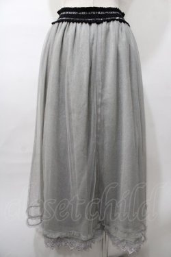 画像2: axes femme / ラメチュールスカート M グレー Y-25-08-11-063-AX-SK-SZ-ZY