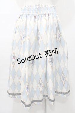 画像2: axes femme kawaii / ダイヤ柄襟付きスカート M サックス Y-25-08-11-065-AX-SK-SZ-ZH