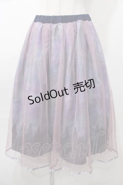 画像1: axes femme POETIQUE / ミルキーウェイフレアスカート M ピンク Y-25-08-11-068-AX-SK-SZ-ZY