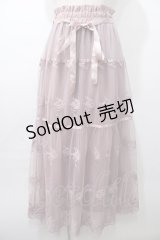 axes femme POETIQUE / レースティアードロングスカート  ピンク Y-25-08-11-074-AX-SK-SZ-ZY