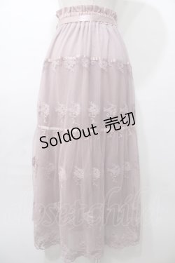画像2: axes femme POETIQUE / レースティアードロングスカート  ピンク Y-25-08-11-074-AX-SK-SZ-ZY