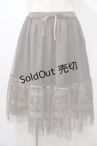 axes femme / 裾メルヘン柄ペチミニ  ブラウン Y-25-08-11-075-AX-SK-SZ-ZY