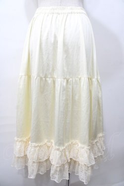画像2: axes femme kawaii / レースフリルミディペチスカート  生成り Y-25-08-11-076-AX-SK-SZ-ZY