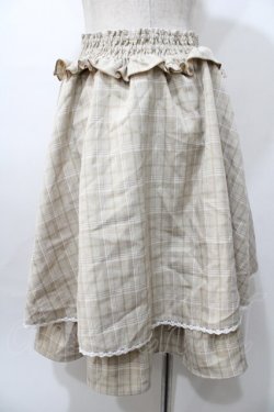 画像2: axes femme kawaii / 2段フリルスカート  ベージュ Y-25-08-11-077-AX-SK-SZ-ZY
