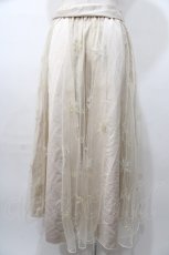 画像2: axes femme / スノークリスタル刺繍スカート  生成り Y-25-08-11-078-AX-SK-SZ-ZT362 (2)