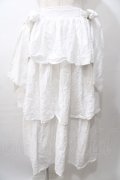 axes femme kawaii / コットンレーススカート  白 Y-25-08-11-081-AX-SK-SZ-ZY