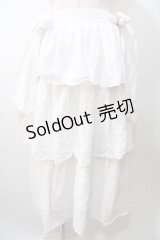 axes femme kawaii / コットンレーススカート  白 Y-25-08-11-081-AX-SK-SZ-ZY
