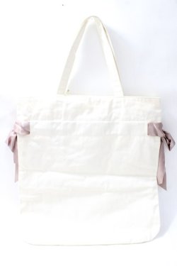 画像2: Maison de FLEUR / キャンバスダブルリボントートバッグ  アイボリー Y-25-08-11-008-LO-OP-SZ-ZY