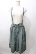 axes femme / サス付きハーフワイドパンツ  グリーン Y-25-08-11-084-AX-PA-SZ-ZY