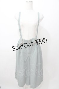 axes femme / サス付きハーフワイドパンツ  グリーン Y-25-08-11-084-AX-PA-SZ-ZY