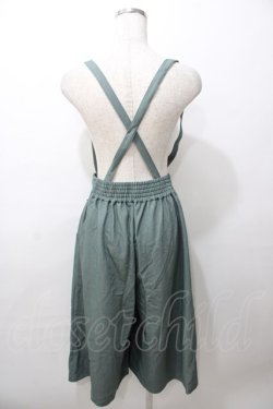 画像2: axes femme / サス付きハーフワイドパンツ  グリーン Y-25-08-11-084-AX-PA-SZ-ZY