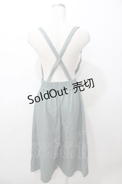 画像2: axes femme / サス付きハーフワイドパンツ  グリーン Y-25-08-11-084-AX-PA-SZ-ZY