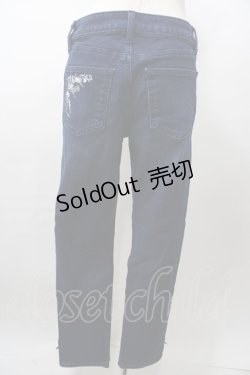 画像2: axes femme / お手紙刺繍デニムパンツ  インディゴ Y-25-08-11-085-AX-PA-SZ-ZI