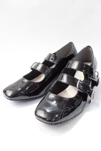 axes femme POETIQUE / ビジューバックルパンプス M 黒 Y-25-08-11-009-AX-SH-SZ-ZY