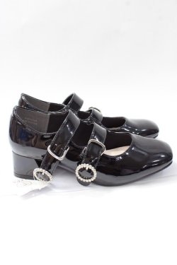 画像4: axes femme POETIQUE / ビジューバックルパンプス M 黒 Y-25-08-11-009-AX-SH-SZ-ZY