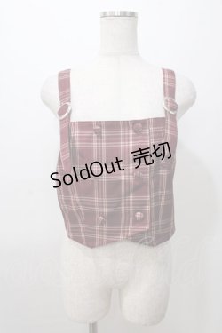 画像1: axes femme POETIQUE / チェックセットアップ M ワイン Y-25-08-11-011-AX-OP-SZ-ZY