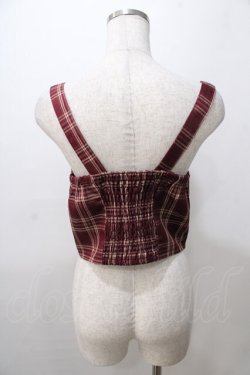 画像2: axes femme POETIQUE / チェックセットアップ M ワイン Y-25-08-11-011-AX-OP-SZ-ZY