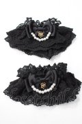 axes femme kawaii / レーシーお袖留め  黒 Y-25-08-11-002-AX-ZA-SZ-ZY
