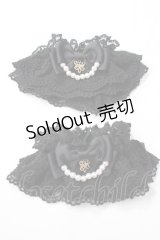 axes femme kawaii / レーシーお袖留め  黒 Y-25-08-11-002-AX-ZA-SZ-ZY