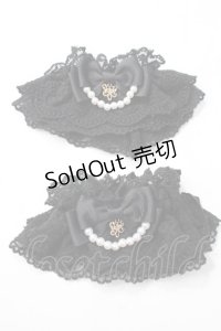 axes femme kawaii / レーシーお袖留め  黒 Y-25-08-11-002-AX-ZA-SZ-ZY