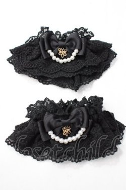 画像1: axes femme kawaii / レーシーお袖留め  黒 Y-25-08-11-002-AX-ZA-SZ-ZY