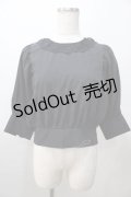 axes femme POETIQUE / 綿タッチボリューム袖ブラウス M 黒 Y-25-08-11-017-AX-BL-SZ-ZY