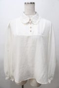 axes femme POETIQUE / フリルカラーブラウス M 生成り Y-25-08-11-020-AX-BL-SZ-ZY