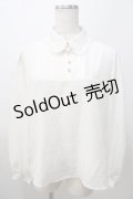 axes femme POETIQUE / フリルカラーブラウス M 生成り Y-25-08-11-020-AX-BL-SZ-ZY