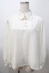 axes femme POETIQUE / フリルカラーブラウス M 生成り Y-25-08-11-020-AX-BL-SZ-ZY